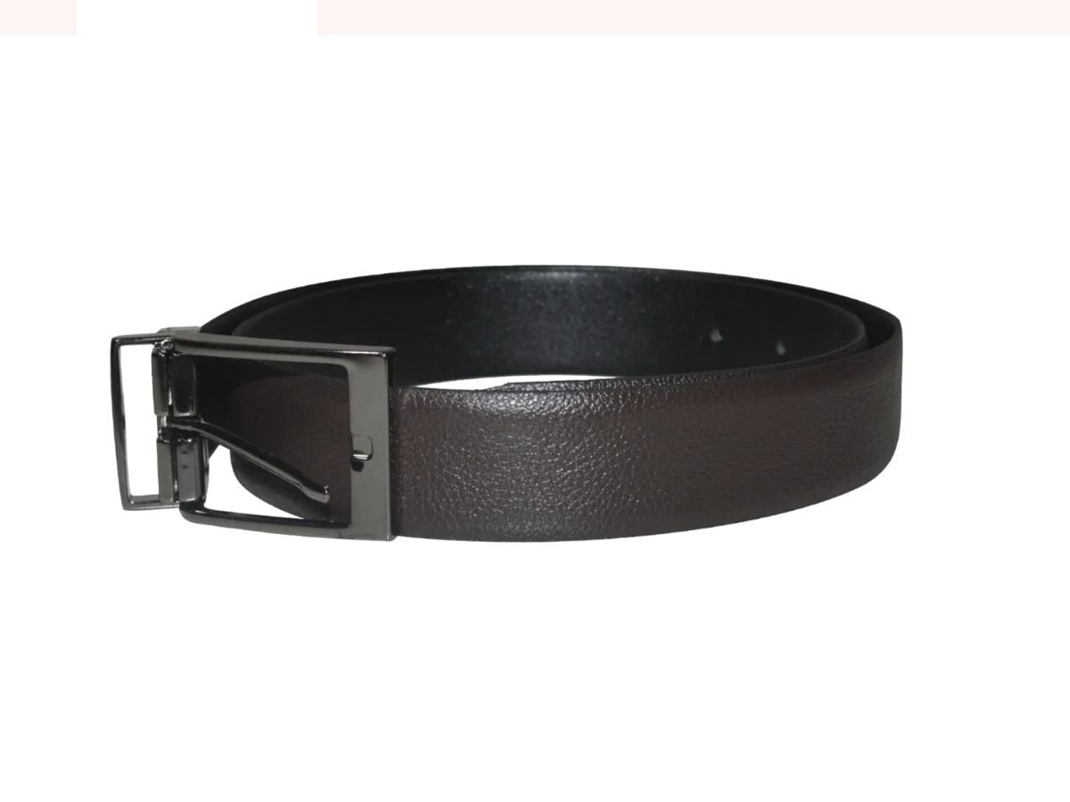 Cinto Fasolo Masculino 100% Couro Dupla Face X396147 Preto 2