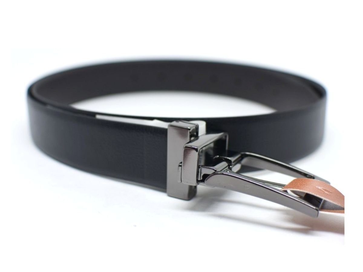 Cinto Fasolo Masculino 100% Couro Dupla Face X396147 Preto 4