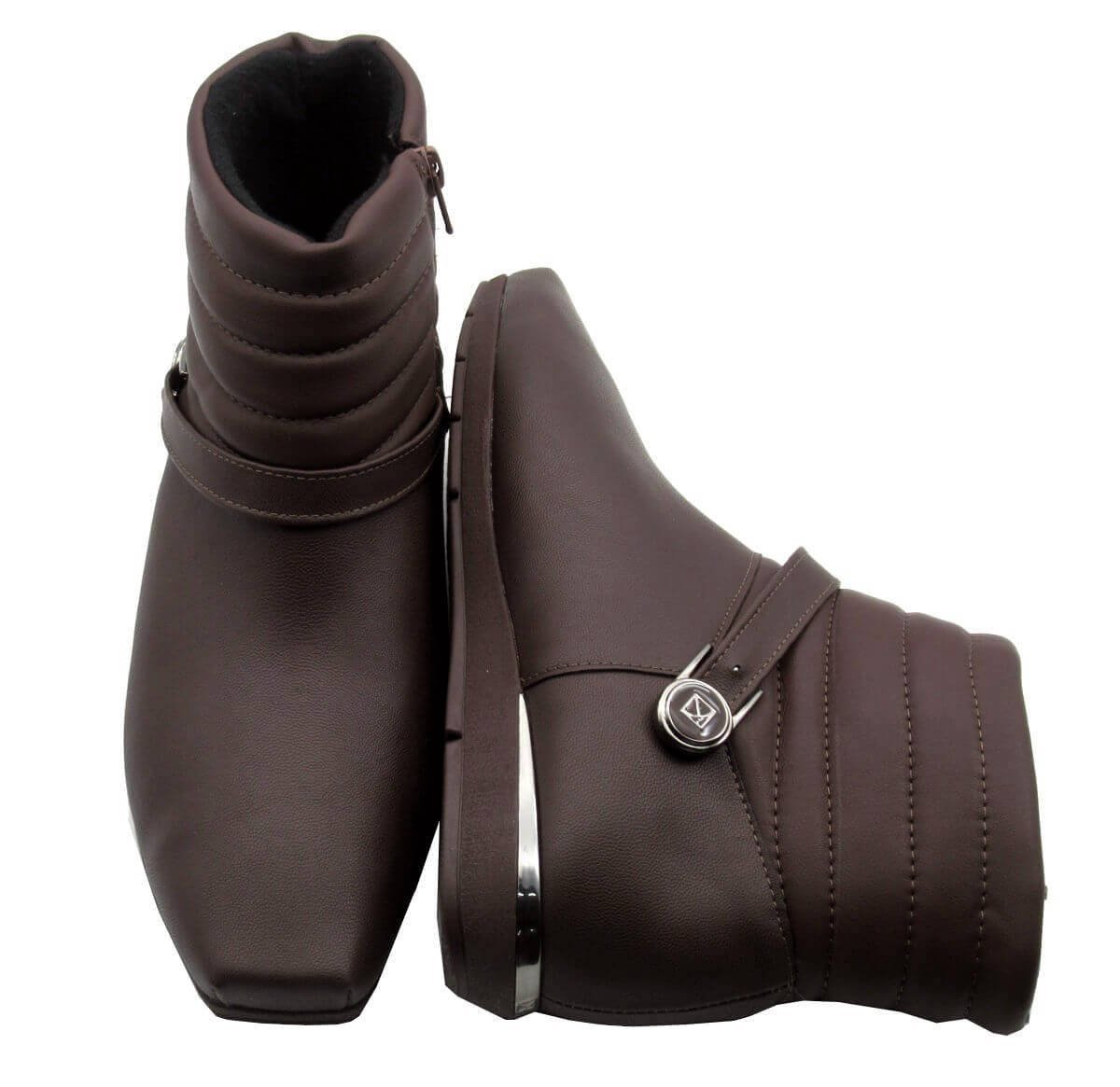 Bota Piccadilly Feminina Cano Curto 147199 Marrom 4