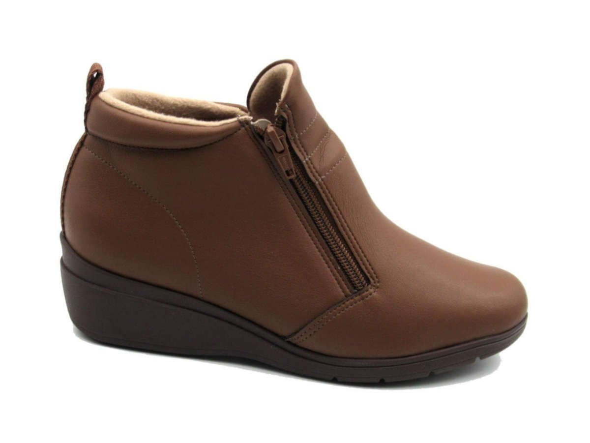 Bota Cano Curto Anabela Piccadilly 117102 Marrom 1