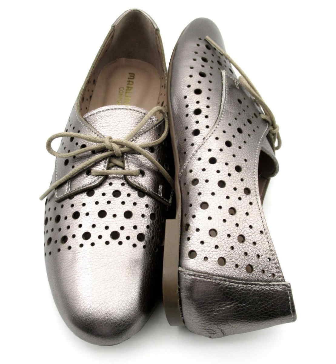 Sapato Feminino Marlinês 803A Prata 4