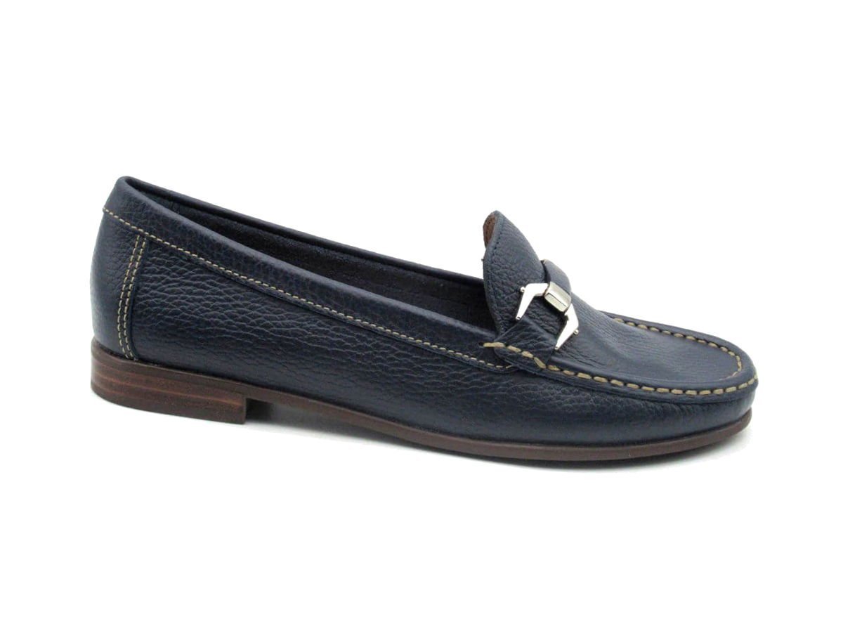 Mocassim Feminino Wirth 100% Couro 50666 Azul 1