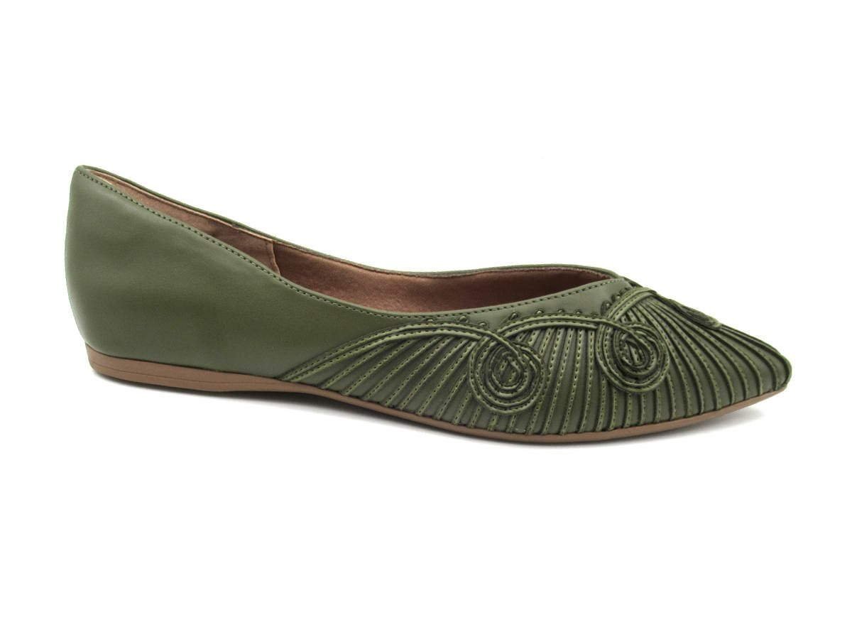 Sapatilha Feminina Valentina 375249 Preta Verde 1
