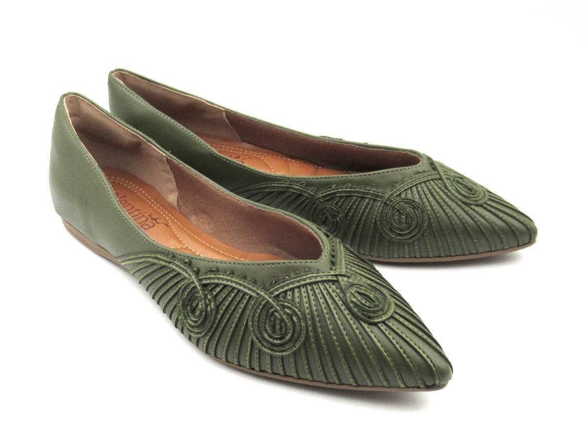 Sapatilha Feminina Valentina 375249 Preta Verde 2
