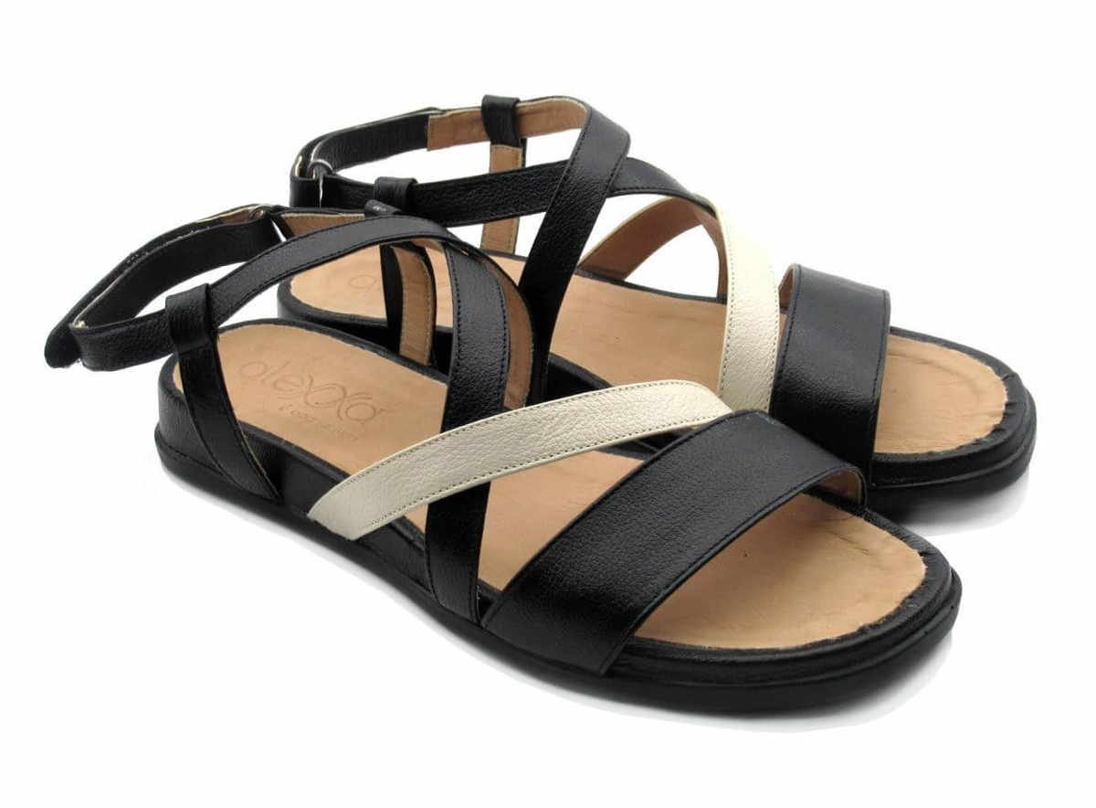 Sandália Opananken Feminina 71607 Preto/Branco 2