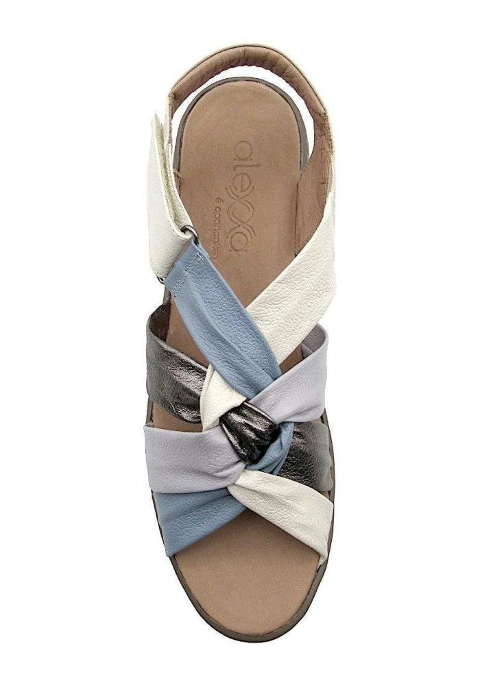 Sandália Opananken Feminina de Couro Alexxa 63636 Off White 3