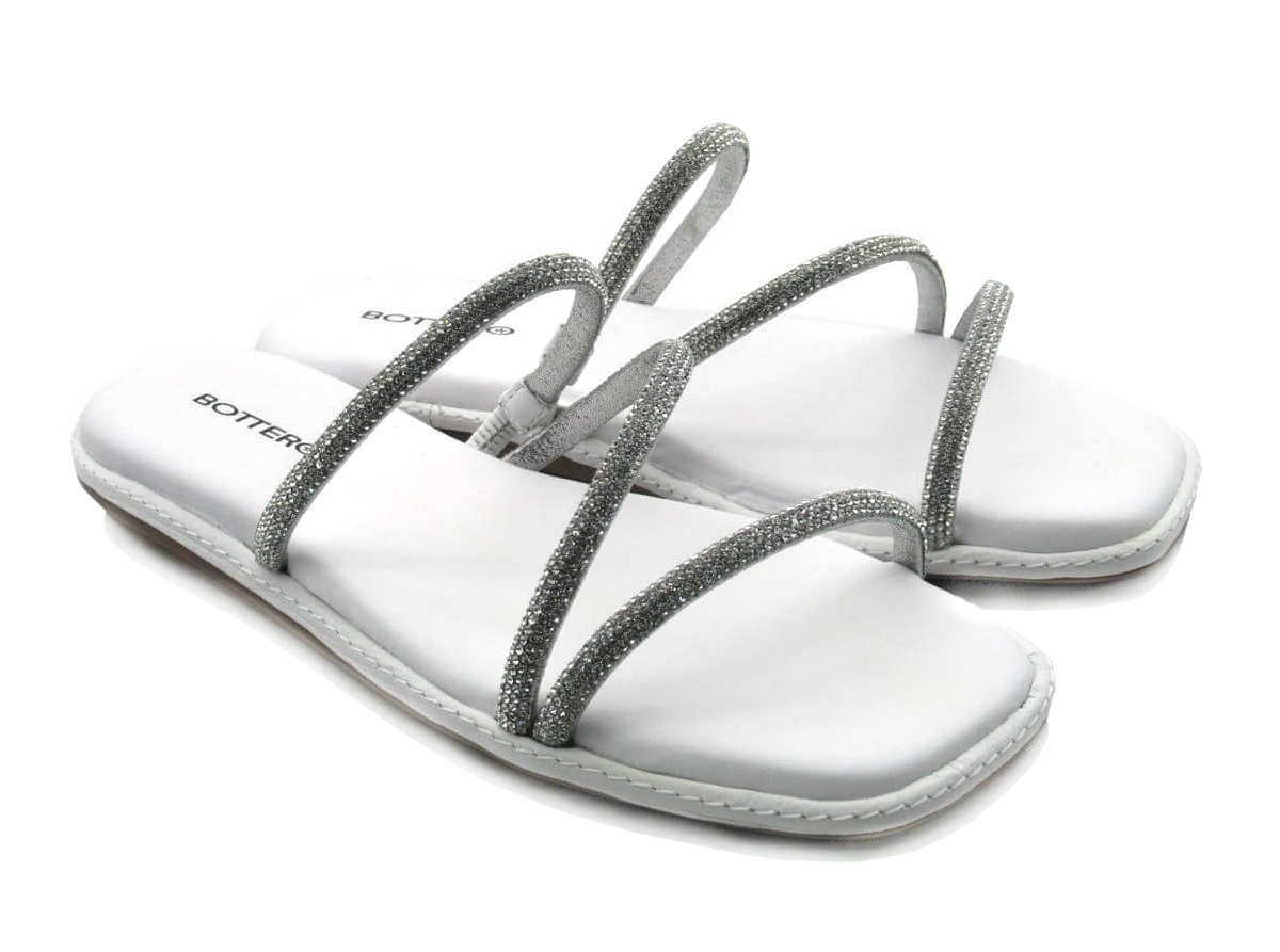 Tamanco Bottero Feminino 358221 Prata/Branco 2