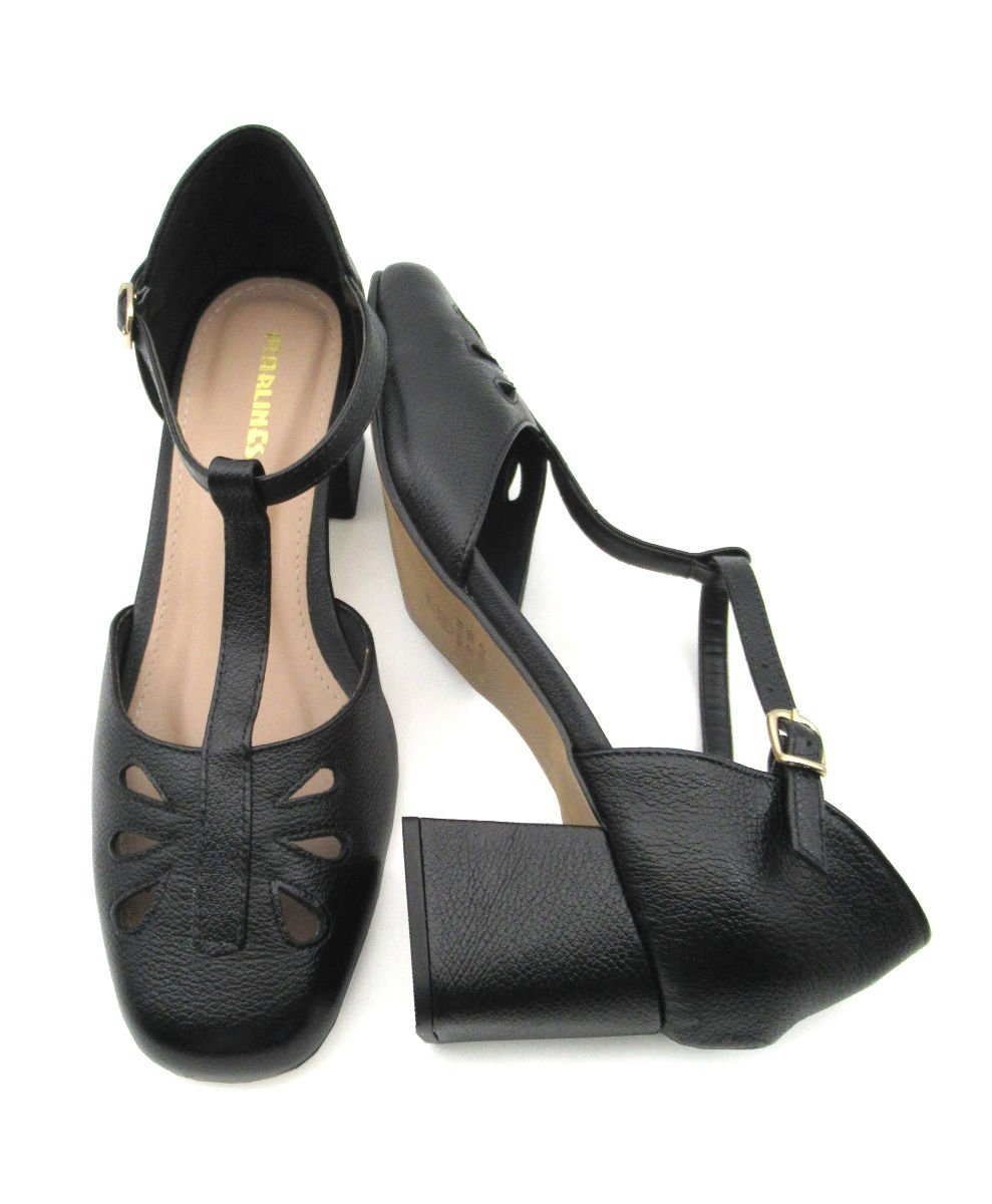 Sapato Feminino de Danças Social Marlinês 6601 Preto Preto 4