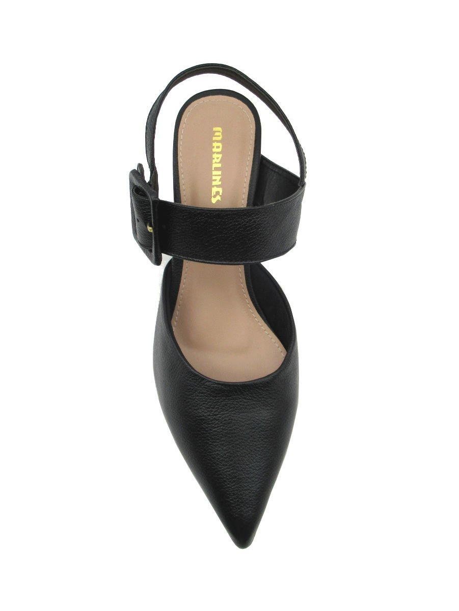Sapato Scarpin Feminino em Couro Preto Marlinês 6205 Preto 4
