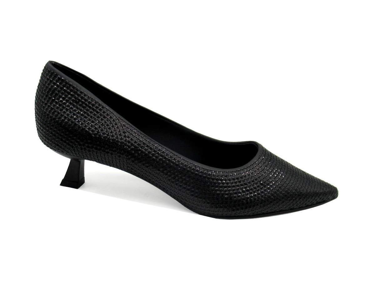 Scarpin Valentina 376018 Lantejoulas 3879 Preto 1