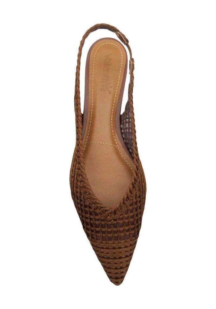 Sapatilha feminina Valentina 373252 Crochê Marrom 4