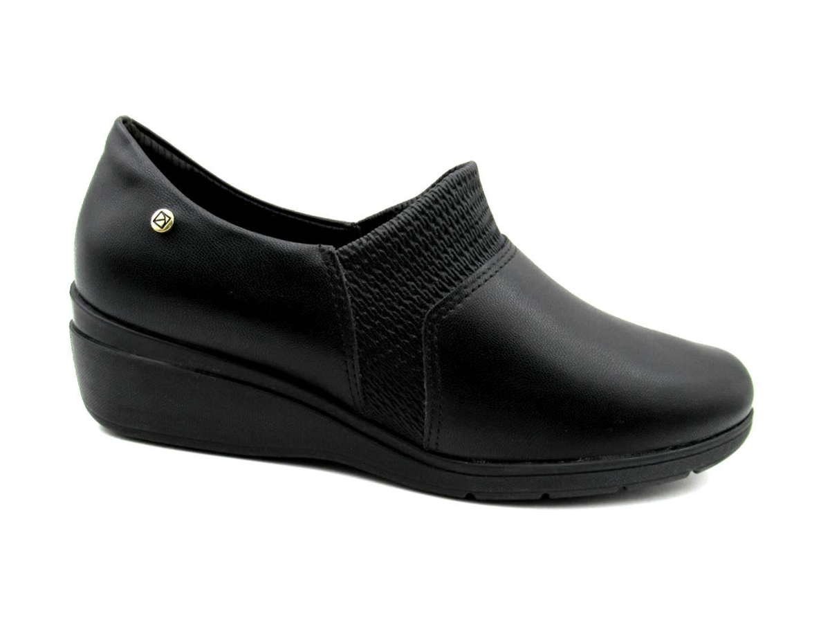 Sapato Anabela Piccadilly Feminino 117086 Preto Preto 1