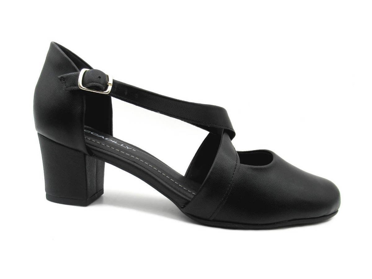 Sapato Social Piccadilly Feminino 110170 Preto Preto 1