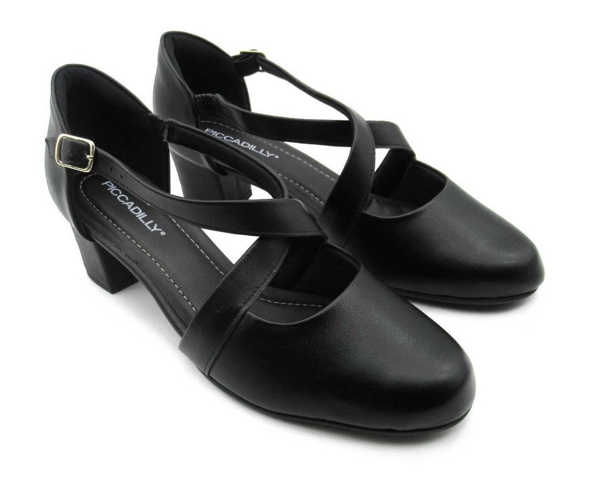 Sapato Social Piccadilly Feminino 110170 Preto Preto 2