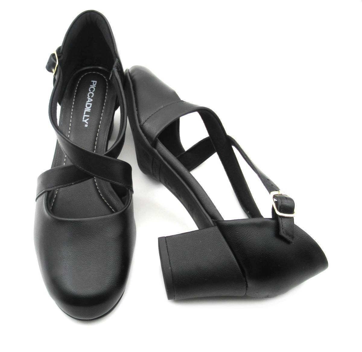 Sapato Social Piccadilly Feminino 110170 Preto Preto 4