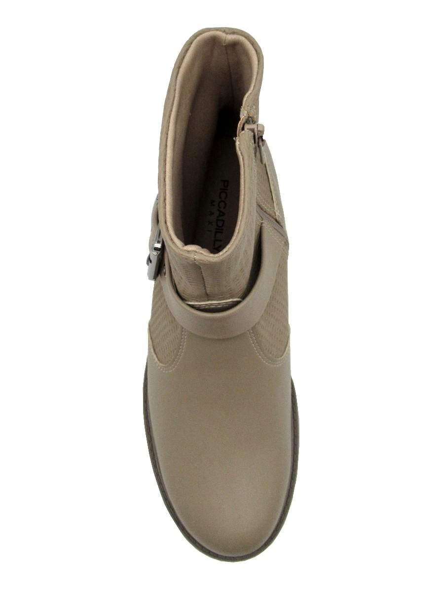 Bota Piccadilly Tratorada Feminina Cano Curto 735026 Bege 4