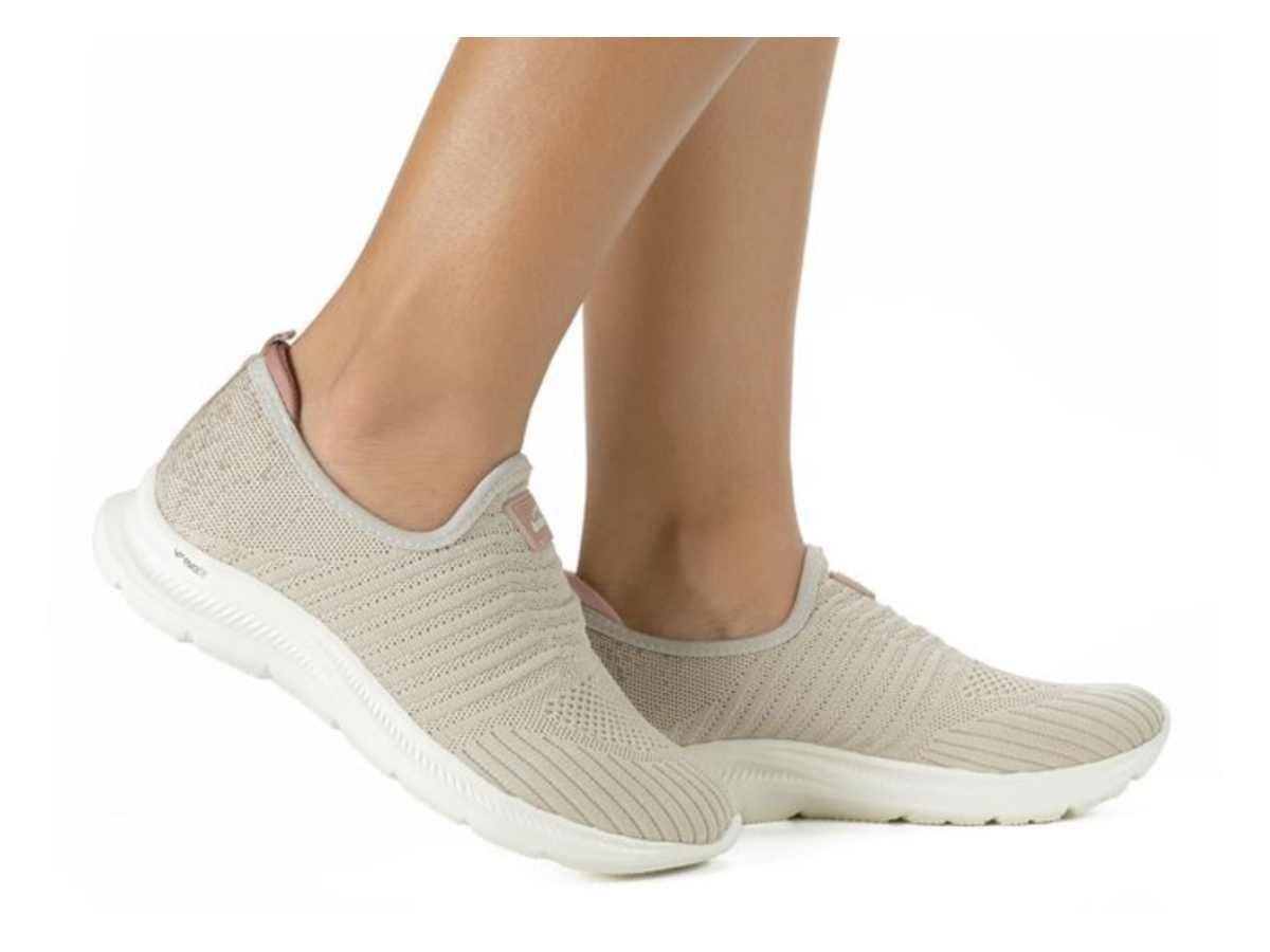 Tênis Kolosh Feminino Esportivo Slip On E0109 Bege 1