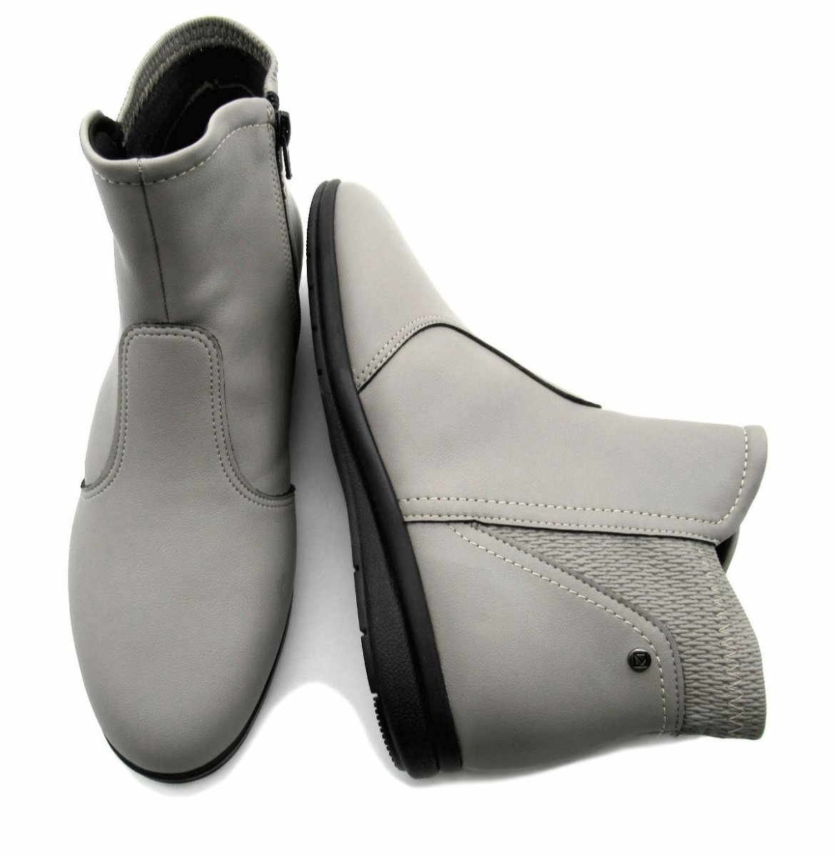 Bota Piccadilly Feminina Cano Curto Rasteira 261034 Cinza 3