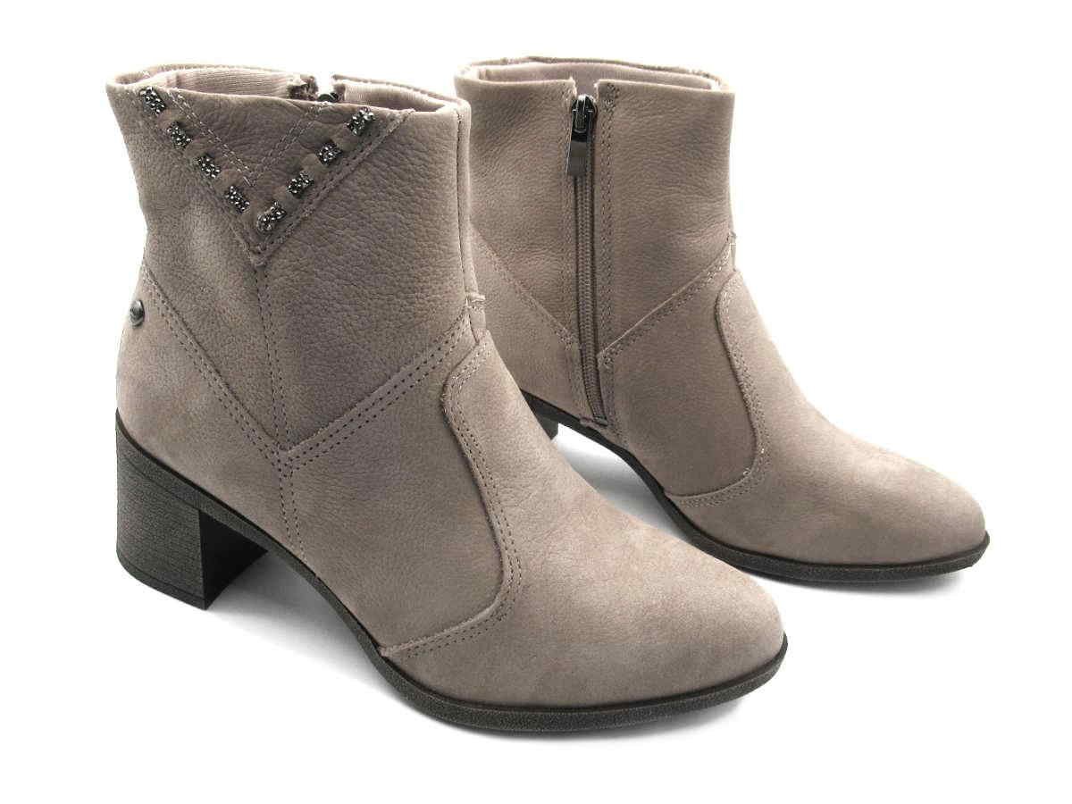 Bota Dakota Curta Feminina Couro Nobuck DA082 Bege 3