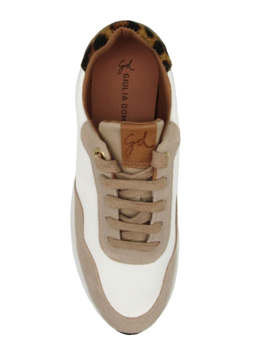 Tênis Feminino em Couro Giulia Domna 187022 Branco 3