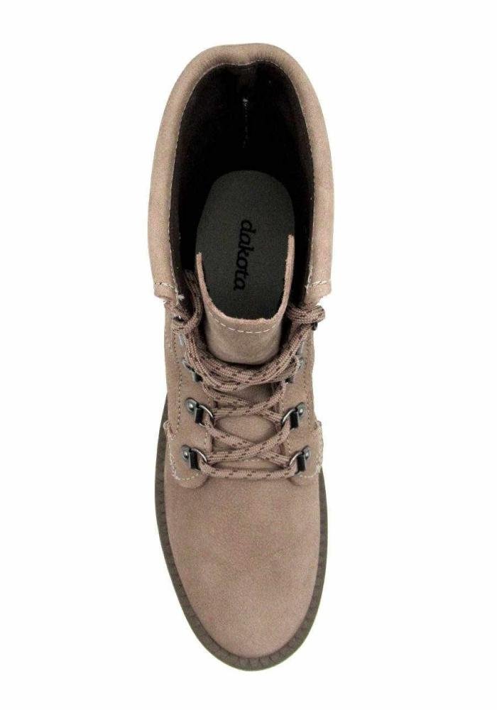 Bota Coturno Dakota Feminina Tratorada DA131 Bege 3