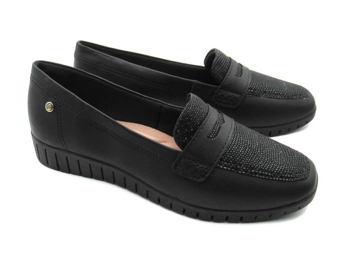 Mocassim Feminino Campesí L9168 Flatform Preto 2