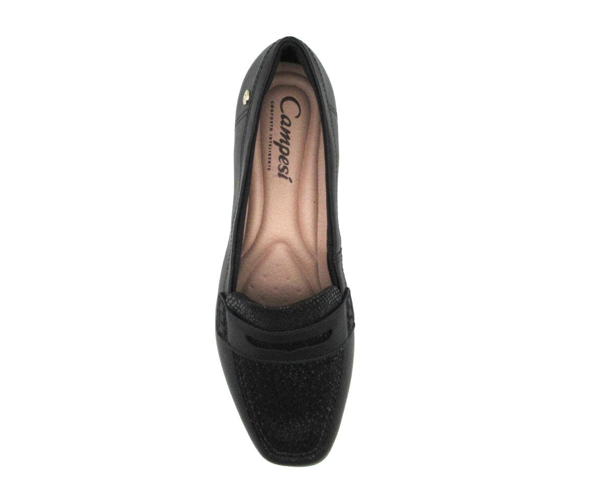 Mocassim Feminino Campesí L9168 Flatform Preto 3