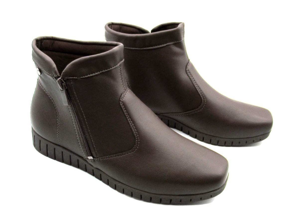 Bota Campesí Feminina de Cano Curto L9962 Flatform Marrom 2