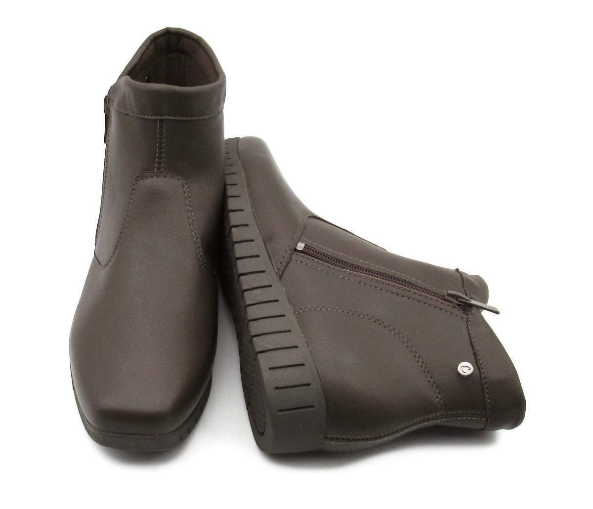 Bota Campesí Feminina de Cano Curto L9962 Flatform Marrom 3