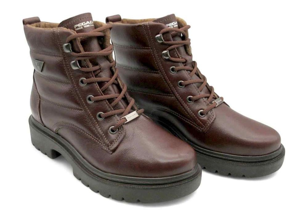 Bota Coturno Pegada Tratorada em Couro Preto 282402 Marrom 2