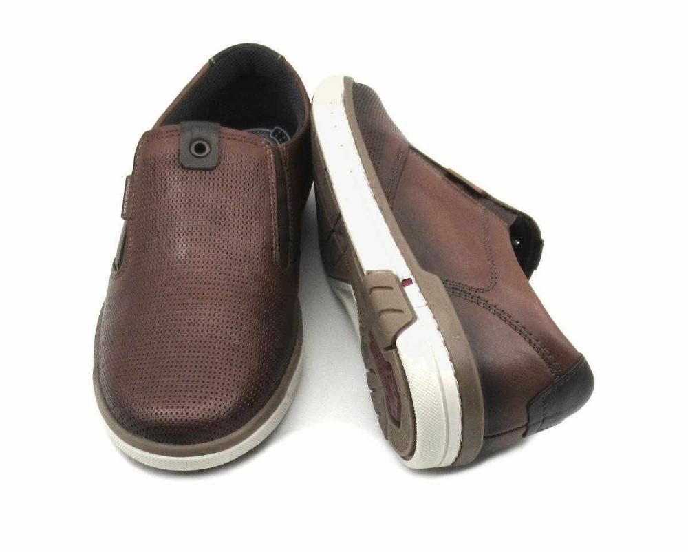 Sapatênis Pegada Masculino de Couro 119311 Marrom 2