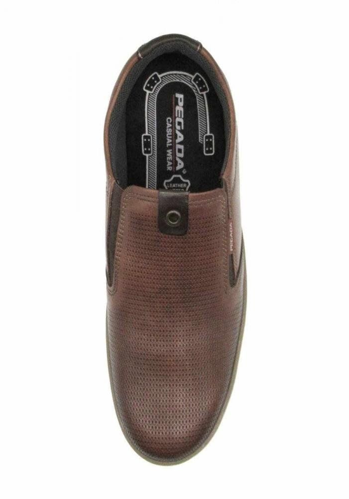 Sapatênis Pegada Masculino de Couro 119311 Marrom 3