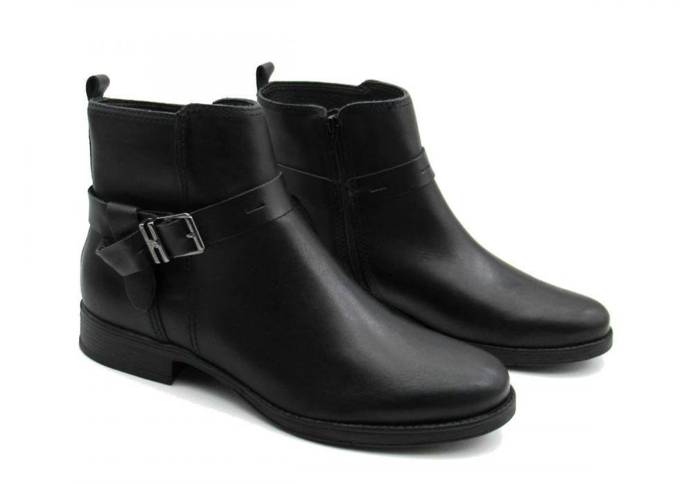 Bota Feminina Bottero Cano Curto Couro Preto 361704 Preto 2