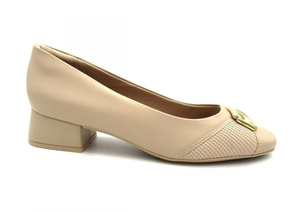 Sapato Scarpin Comfortflex Linha Joanete 2495303 Bege 1