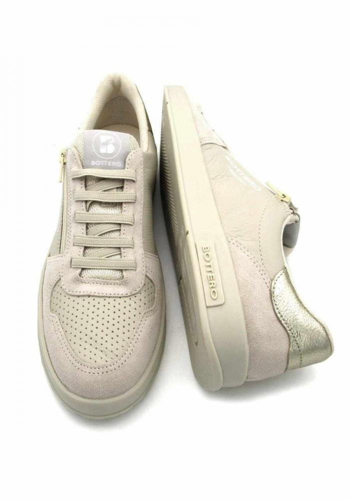 Tênis Bottero Casual Feminino 364902 Couro Bege 4