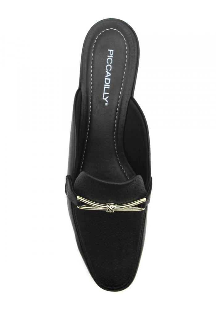 Mule Feminina Piccadilly Anabela Preta 143223 Preto 3