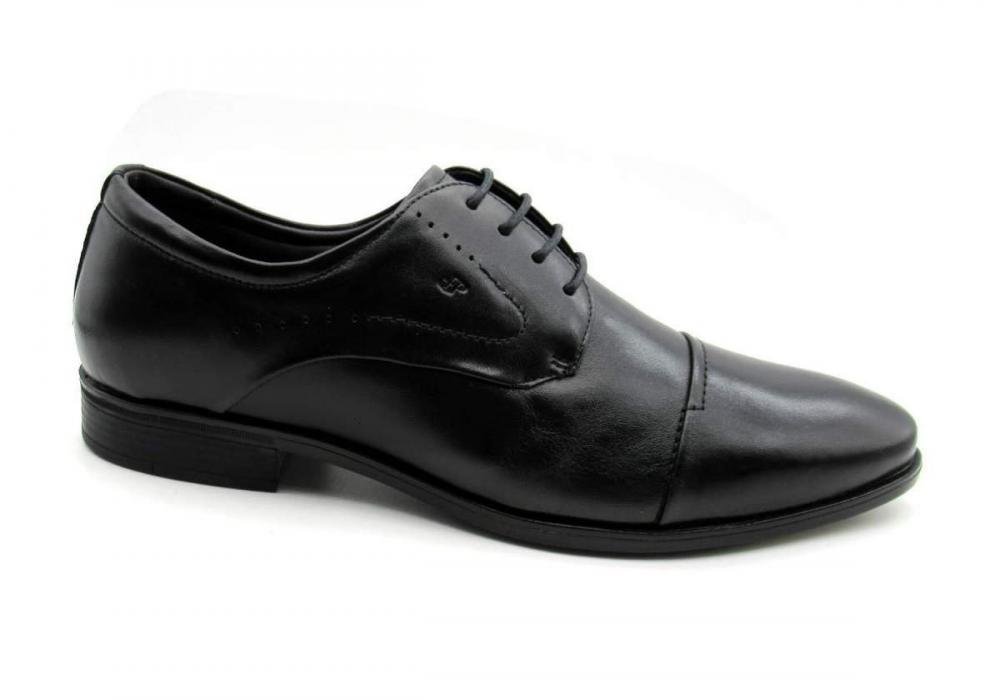 Sapato Masculino Social Jota Pê Couro 85653 Cadarço Preto 1