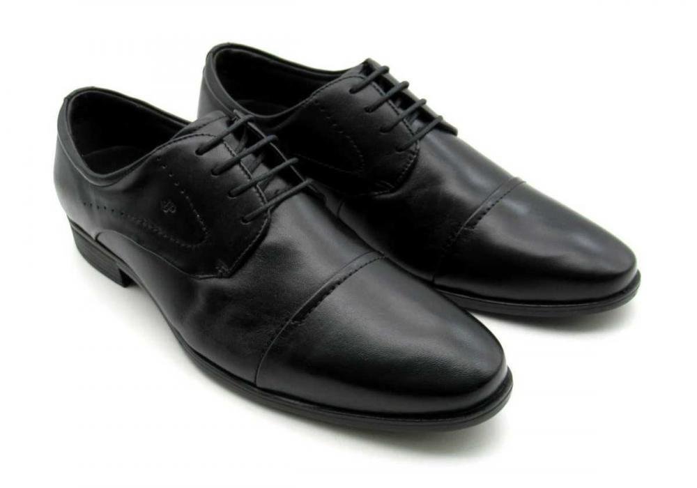 Sapato Masculino Social Jota Pê Couro 85653 Cadarço Preto 2