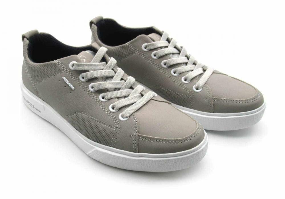 Sapatênis Pegada Masculino de Couro 111902 Cinza 2