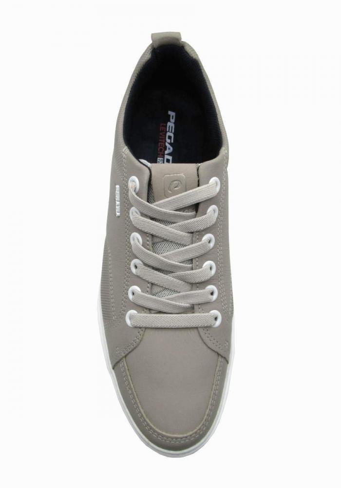 Sapatênis Pegada Masculino de Couro 111902 Cinza 3