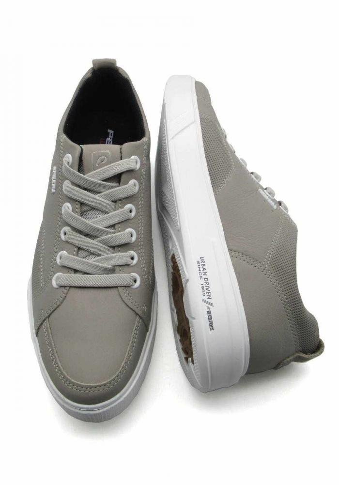 Sapatênis Pegada Masculino de Couro 111902 Cinza 4