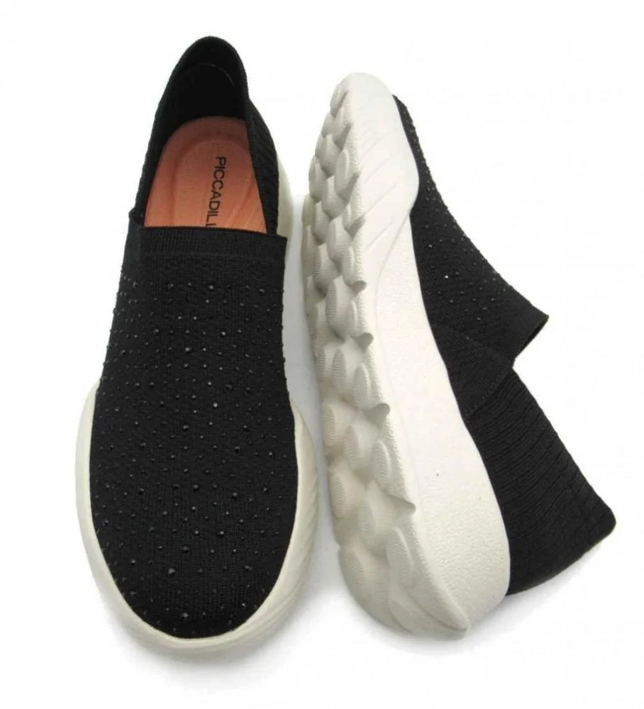 Tênis Fascite Anabela Piccadilly 949021 Preto Preto