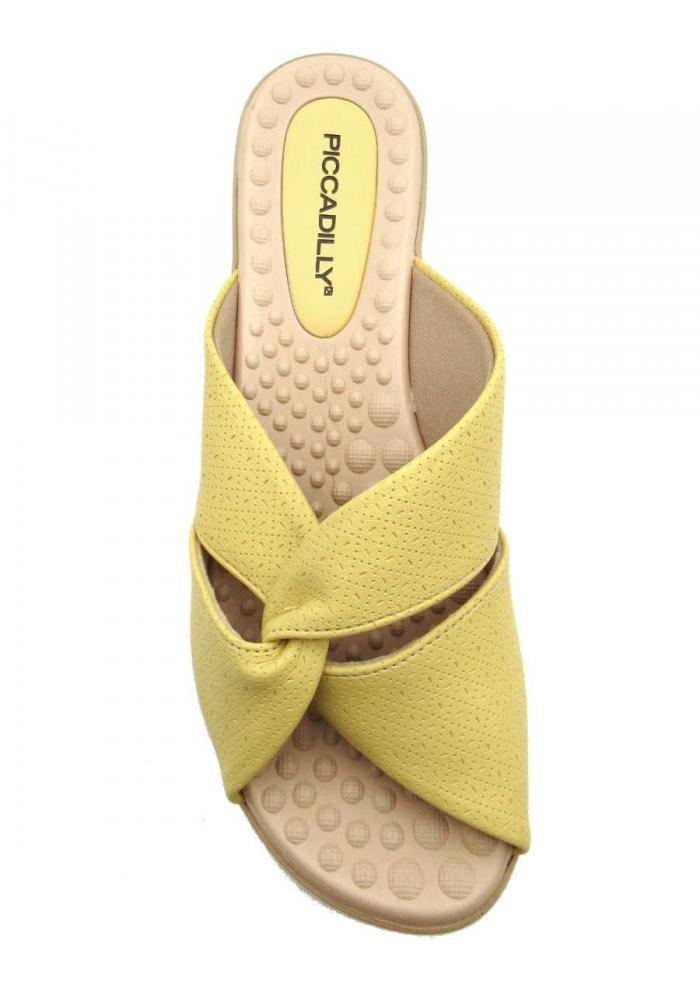 Tamanco Feminino Rasteiro Piccadilly 500376  Mostarda 3