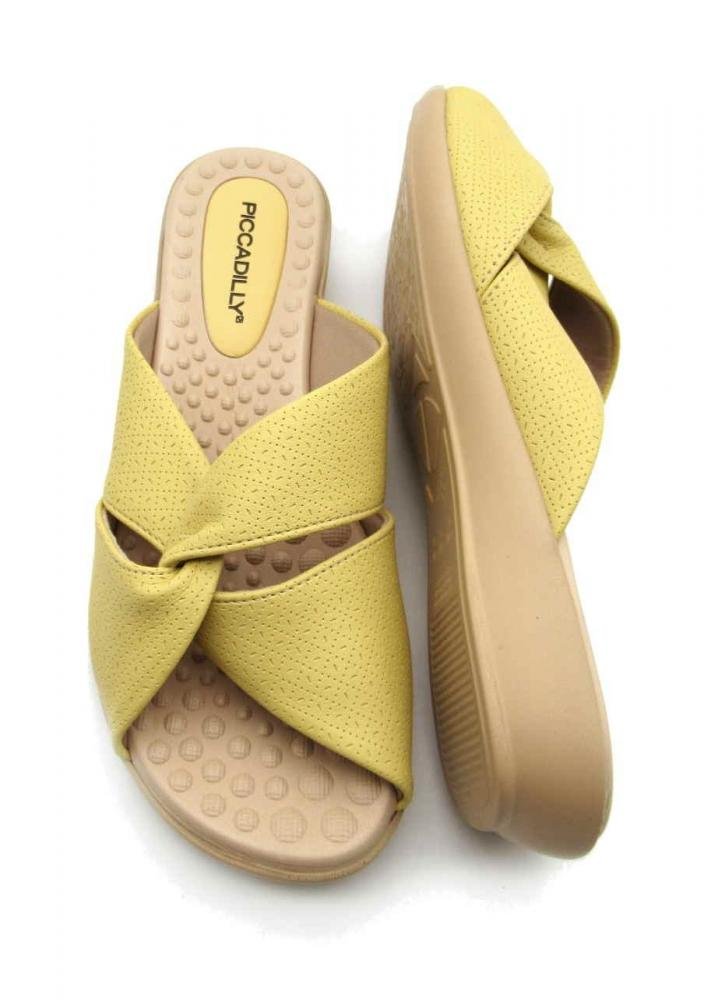 Tamanco Feminino Rasteiro Piccadilly 500376  Mostarda 4