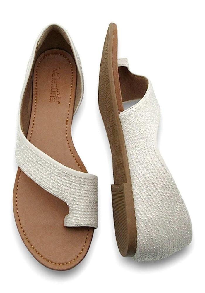 Sandália Rasteira Feminina Valentina 272175 Off White 4