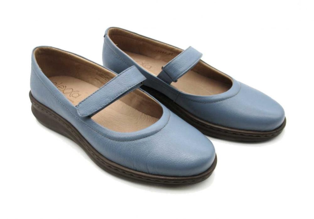 Sapato Anatômico Alexxa Opananken 70202 100% Couro Azul 2