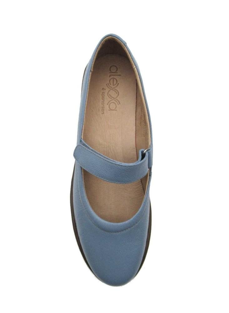 Sapato Anatômico Alexxa Opananken 70202 100% Couro Azul 3