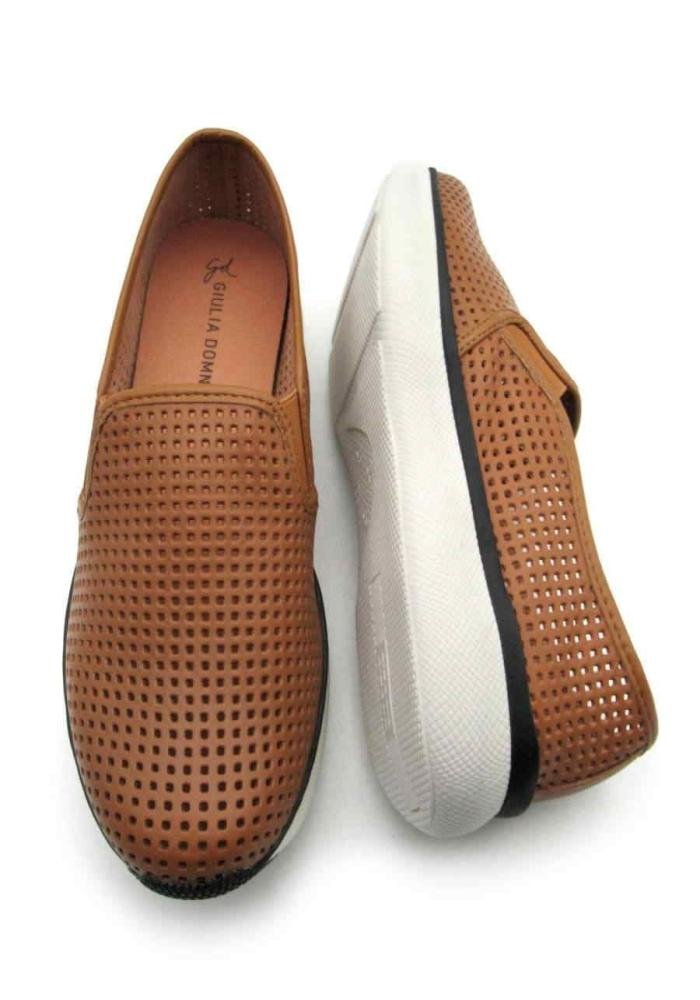 Sapatênis Feminino Giulia Domna de Couro 247007 Marrom 5