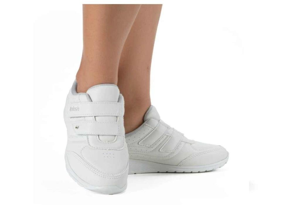 Sapatênis Kolosh Feminino Anabela C2282A Velcros Branco 1