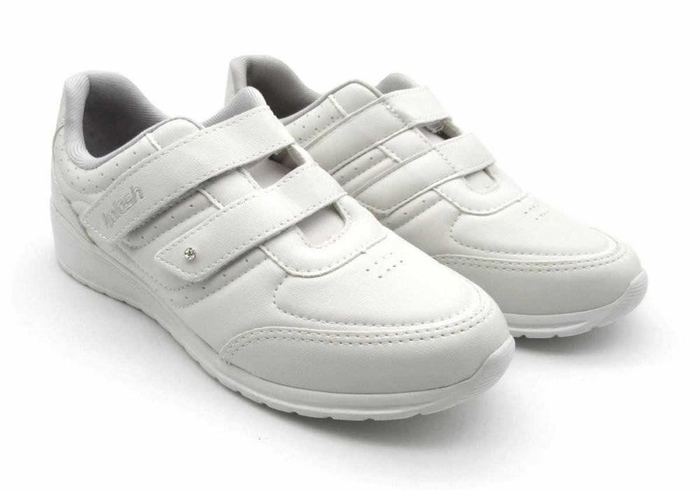 Sapatênis Kolosh Feminino Anabela C2282A Velcros Branco 3